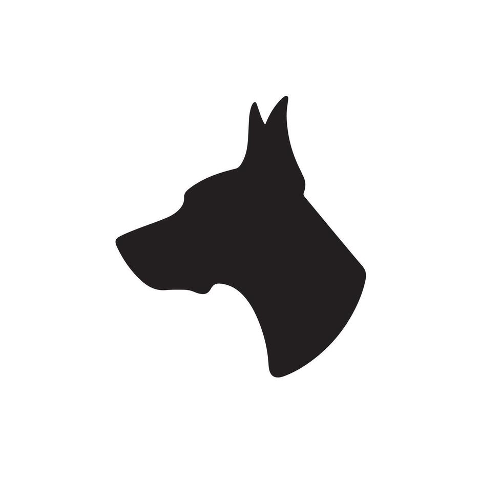 Dog silhouette icon in a clean and modern style vector