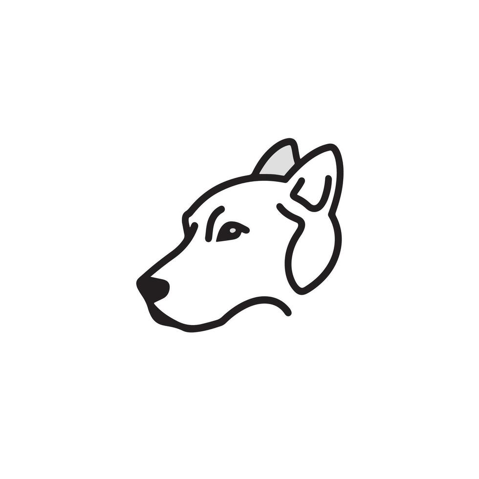 Unique dog head icon for logo templates vector