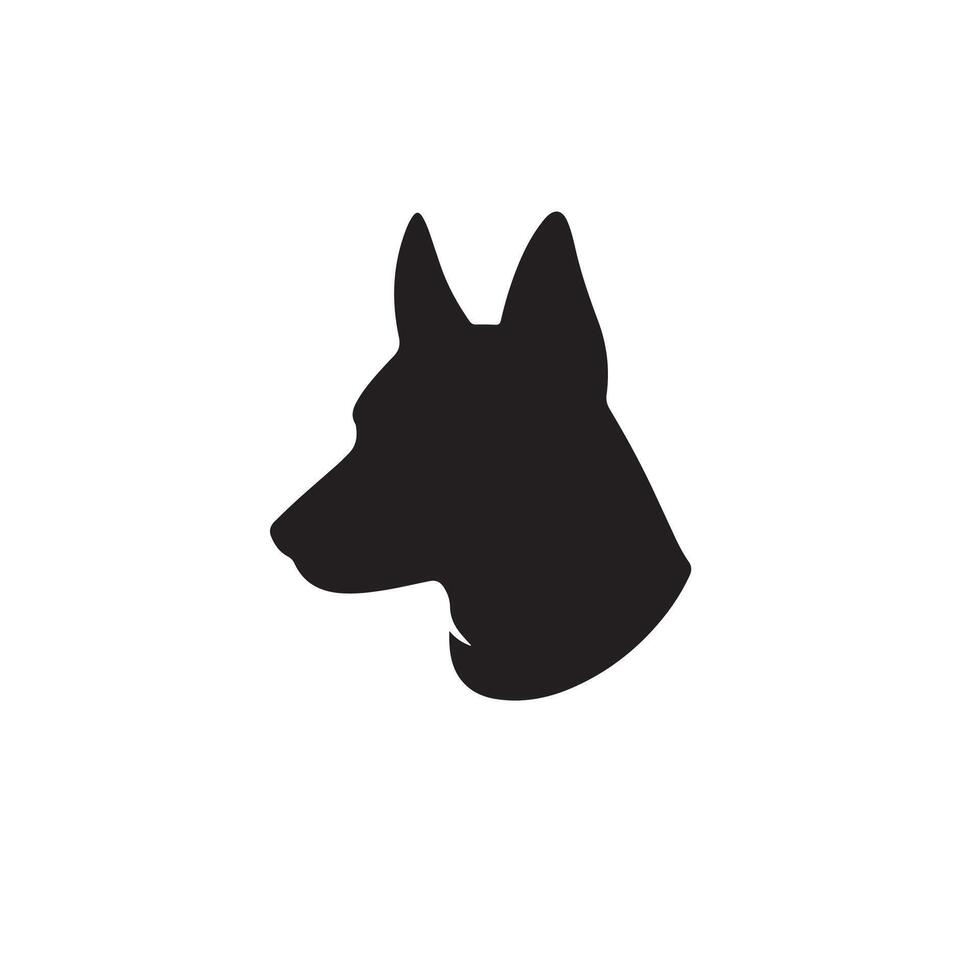 Dog silhouette emblem with sleek design vector