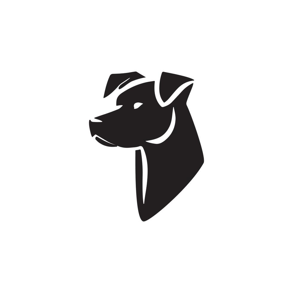 Stylized silhouette of a dog for creative designs vector