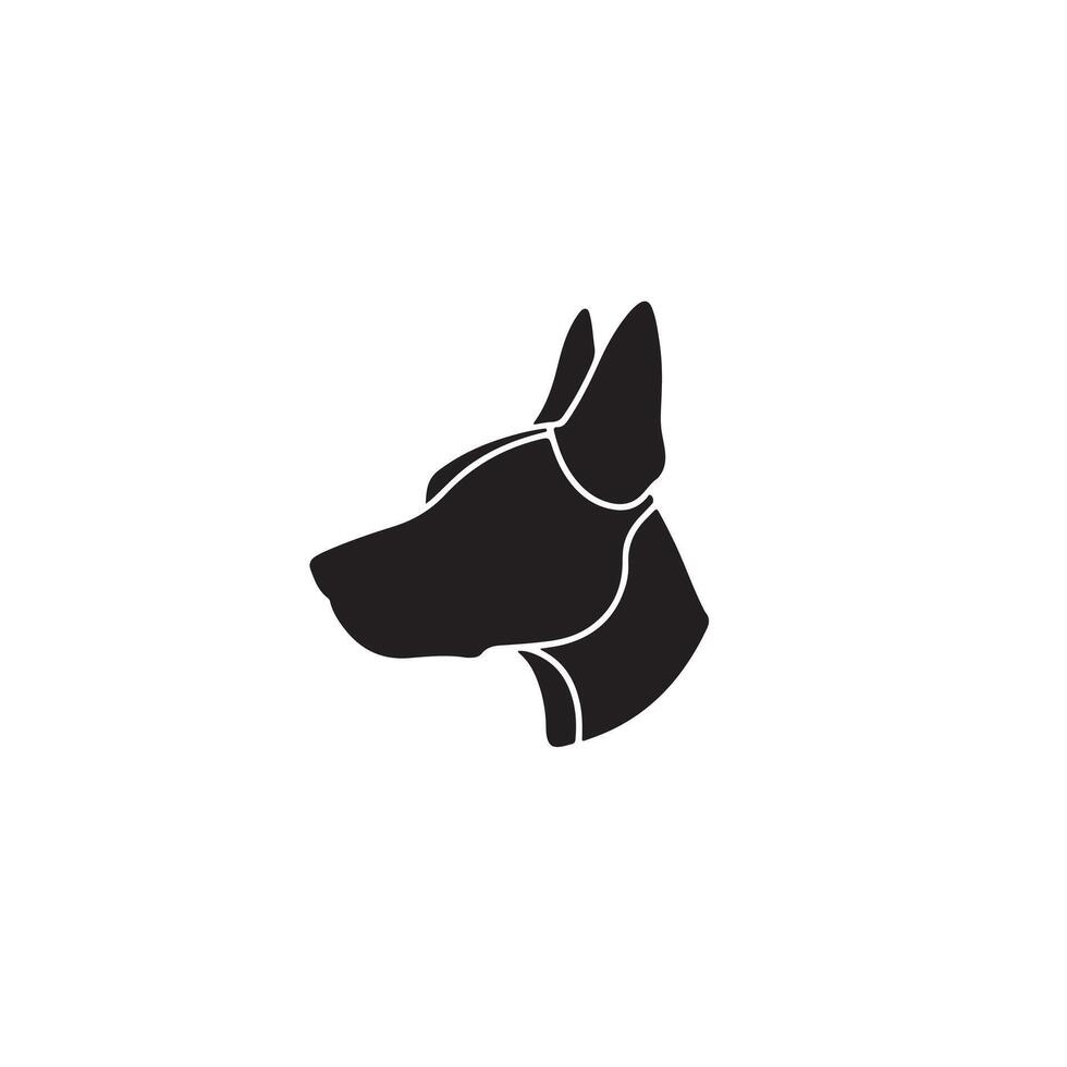 Elegant dog silhouette for branding purposes vector