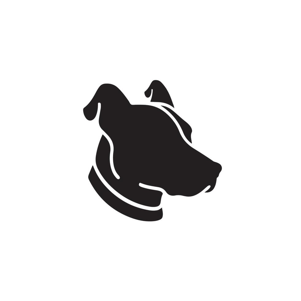 Simple dog silhouette for minimalist branding vector