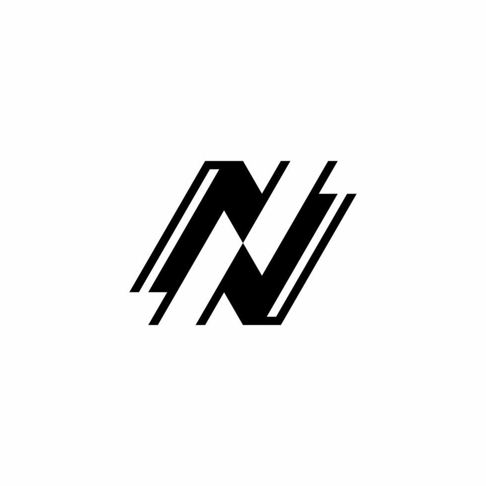Letter N Abstract vector