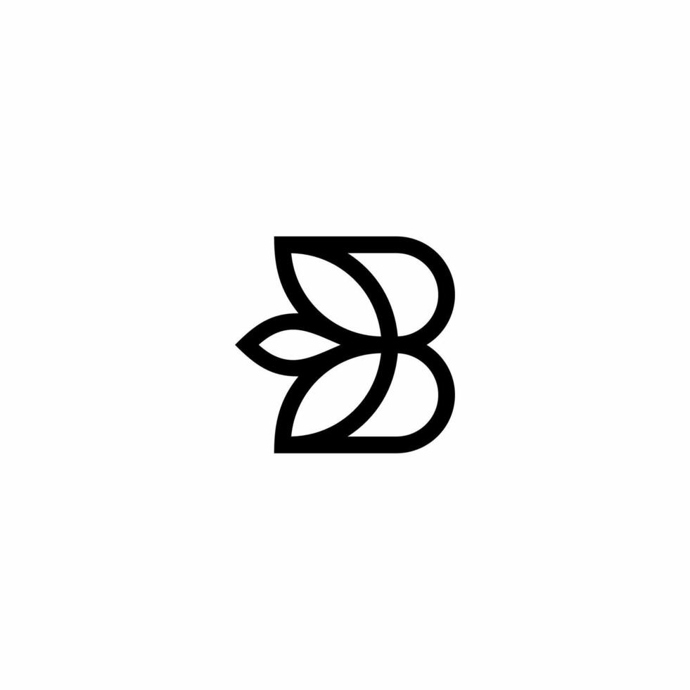 Letter B Flower vector