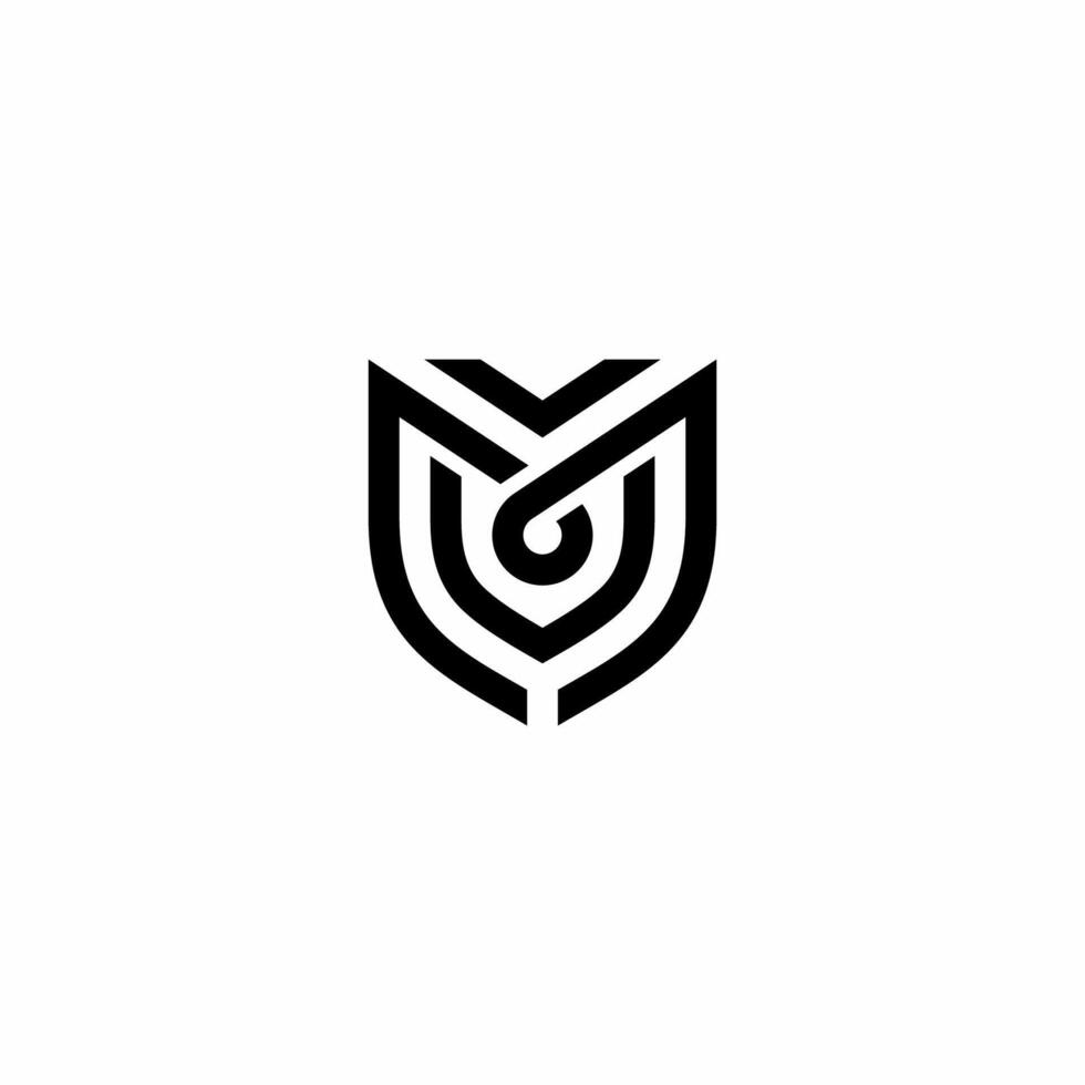 Letter M Shield vector