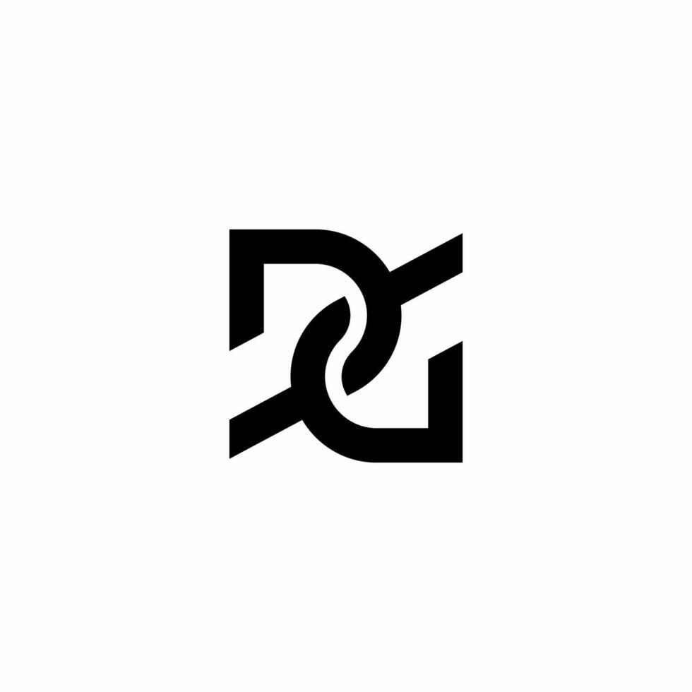 Letter PG Ambigram vector