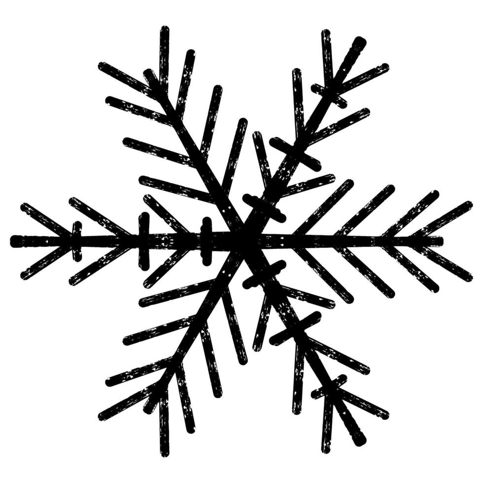 a black and white drawing of a snowflake vector