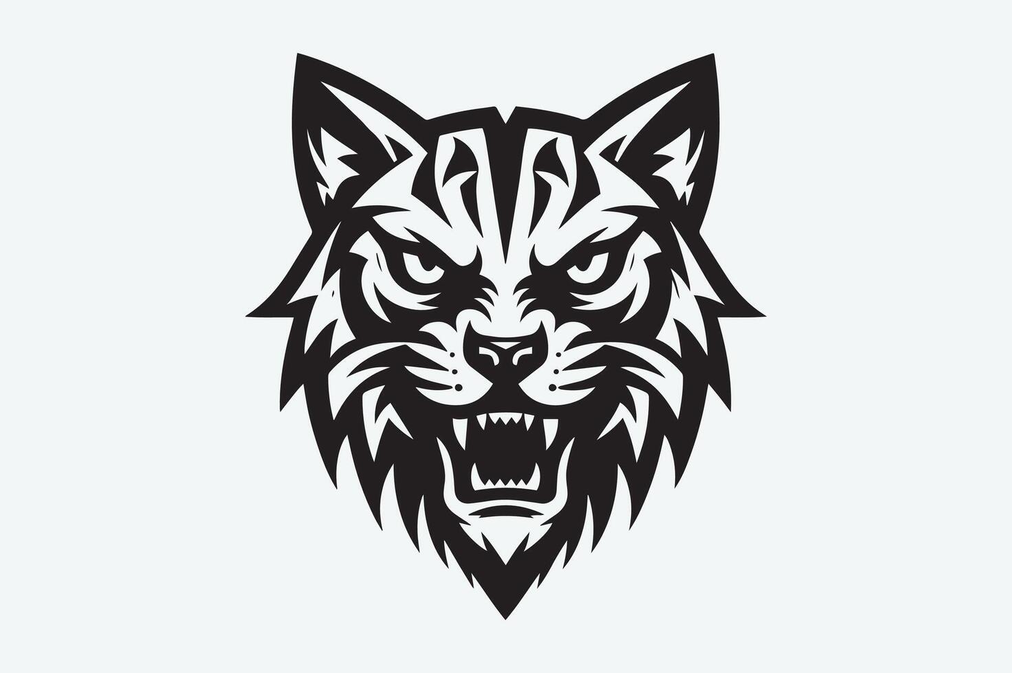 Bobcat - Fierce Forest Predator Design vector