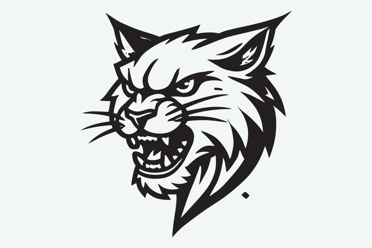 Bobcat Predator Design - Wild Animal Art File vector