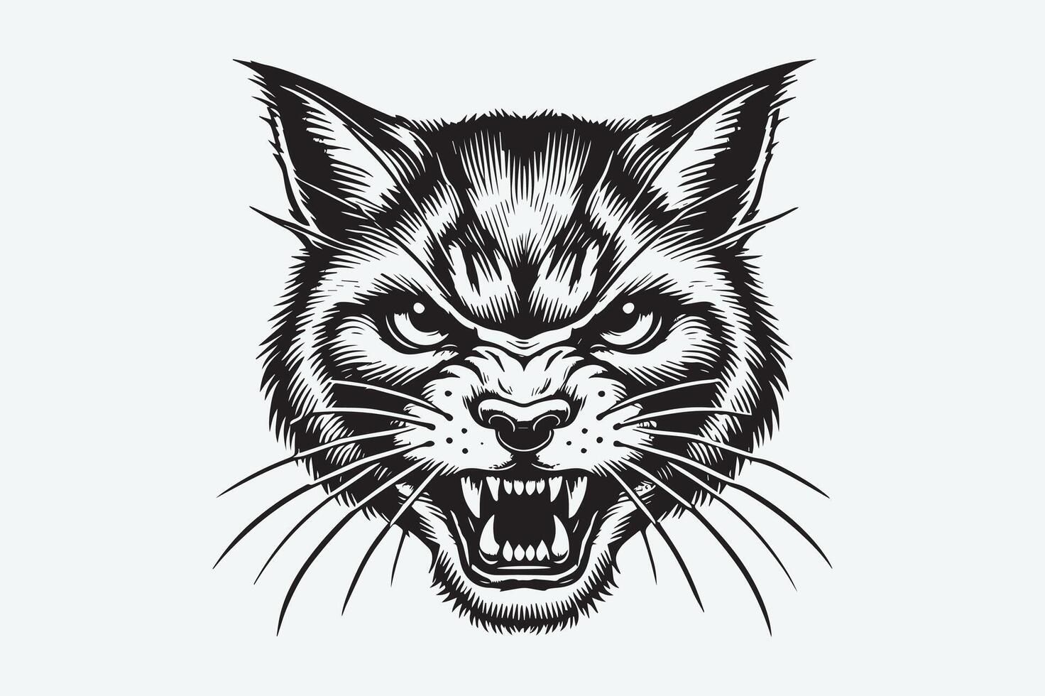Wild Predator Bobcat Illustration for Creative Projects vector