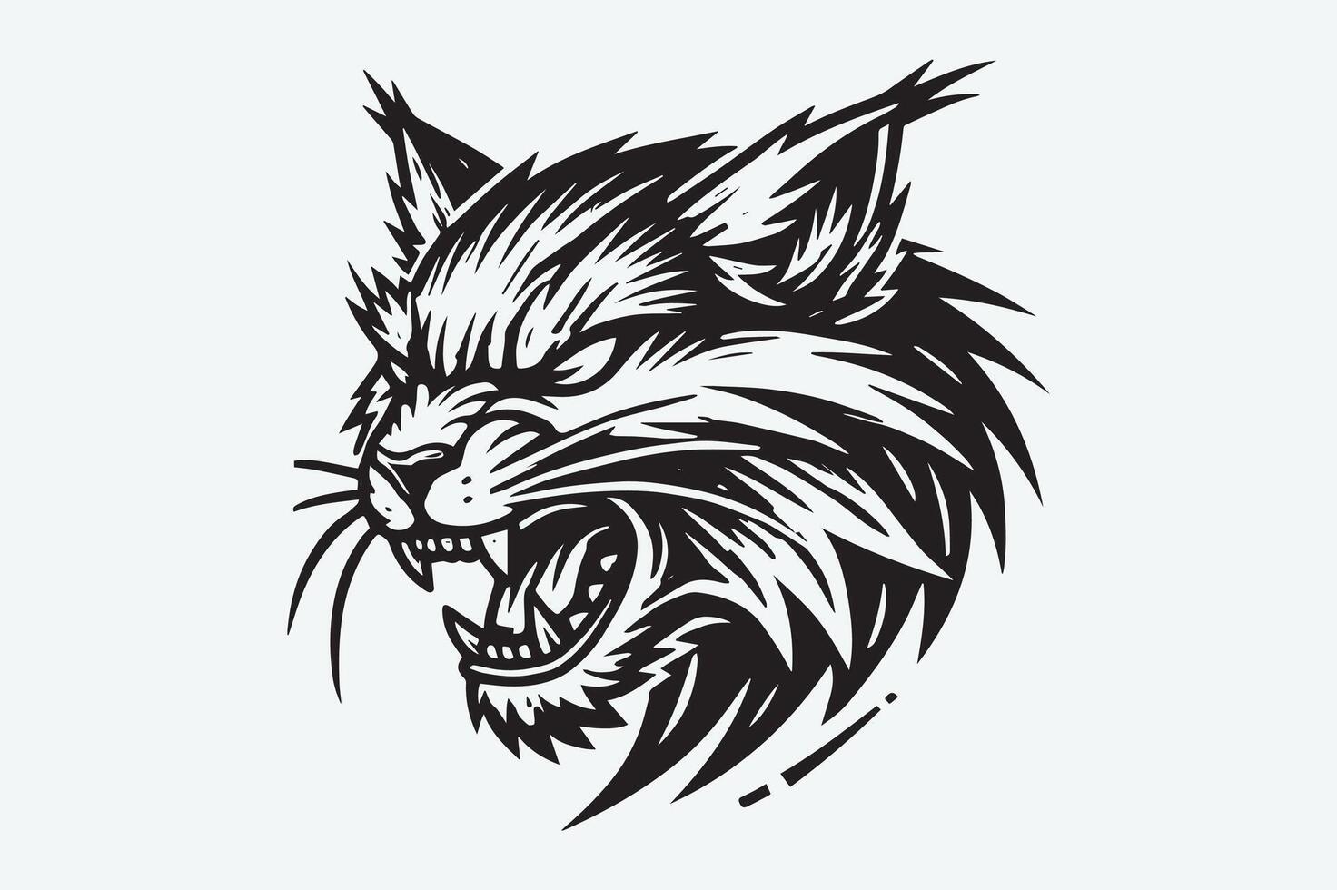 Wildlife Predator Bobcat for Outdoor Design Projects vector