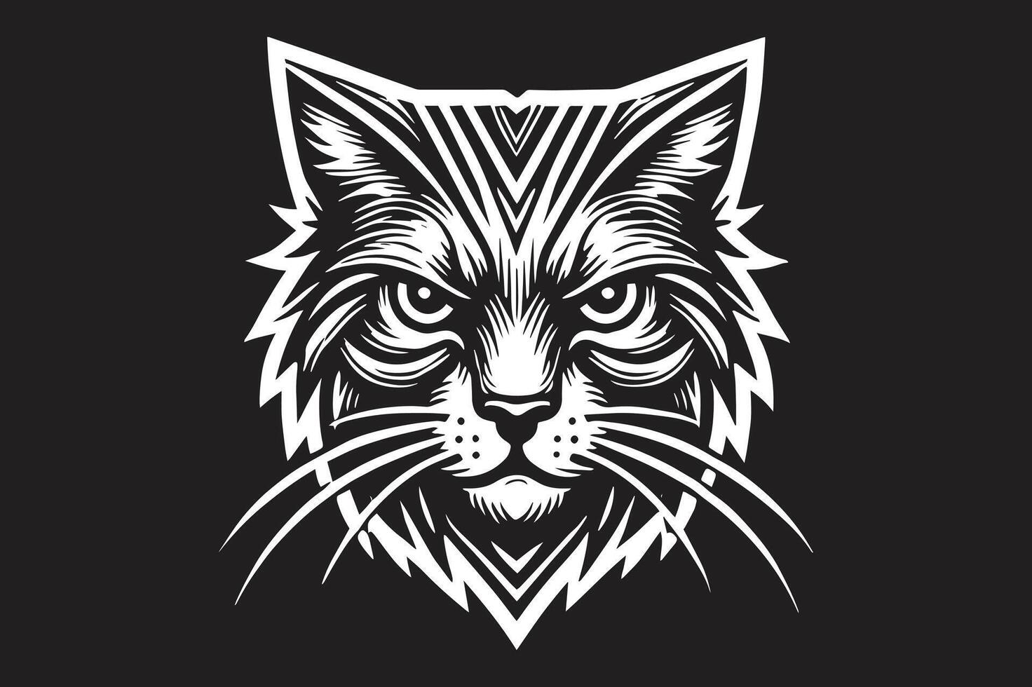 Wild Bobcat Predator Graphic for Digital and Print Use vector