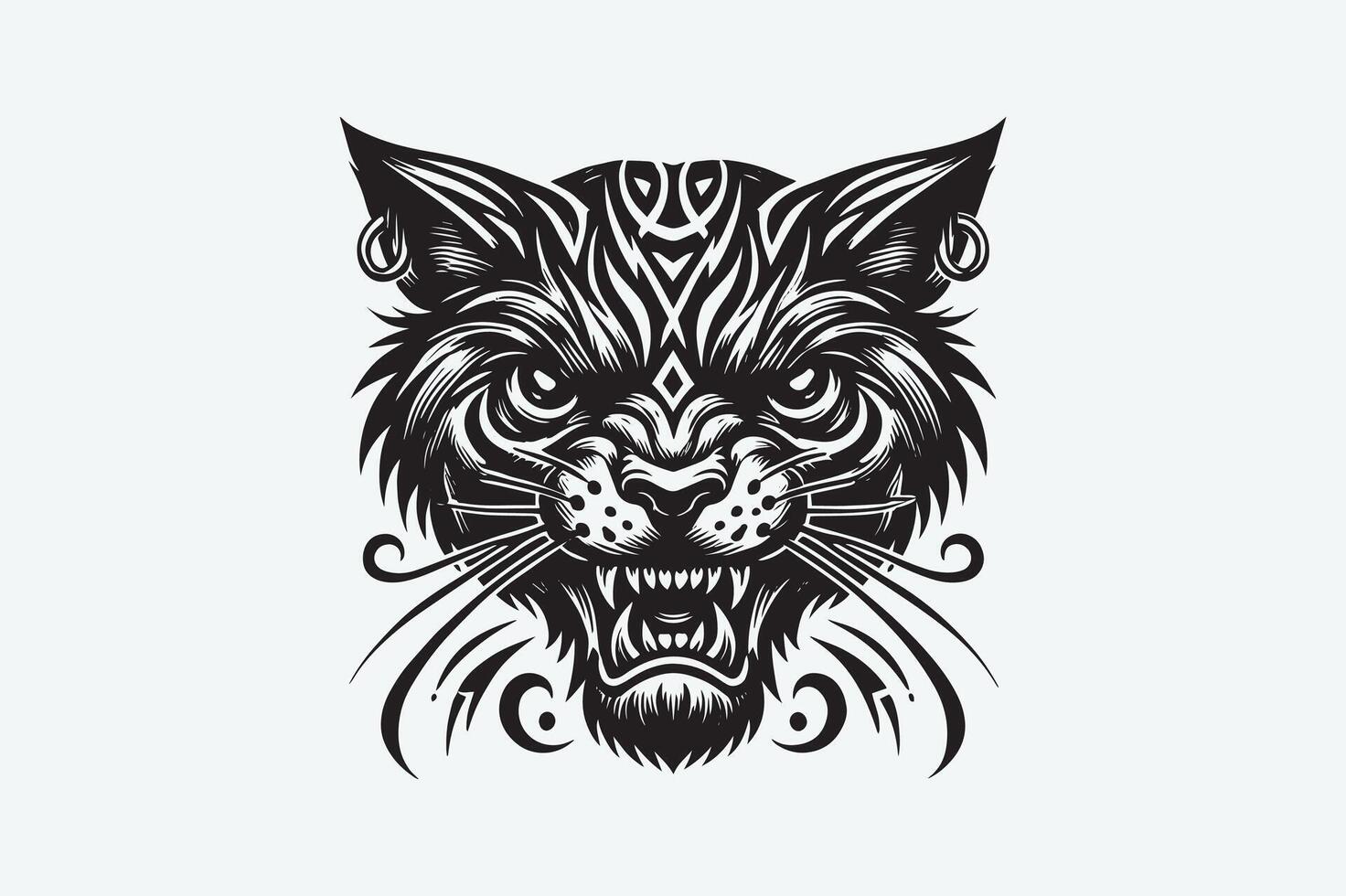 Bobcat Illustration - Wildlife Art for Designers vector