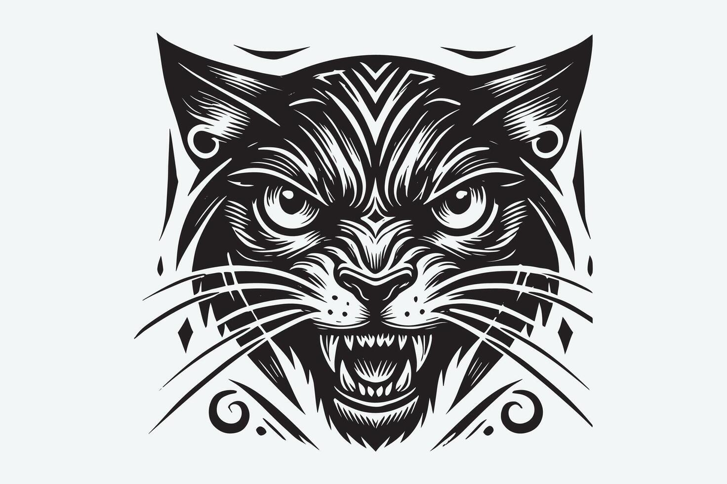 Bobcat Wild Predator Animal for Digital Design vector