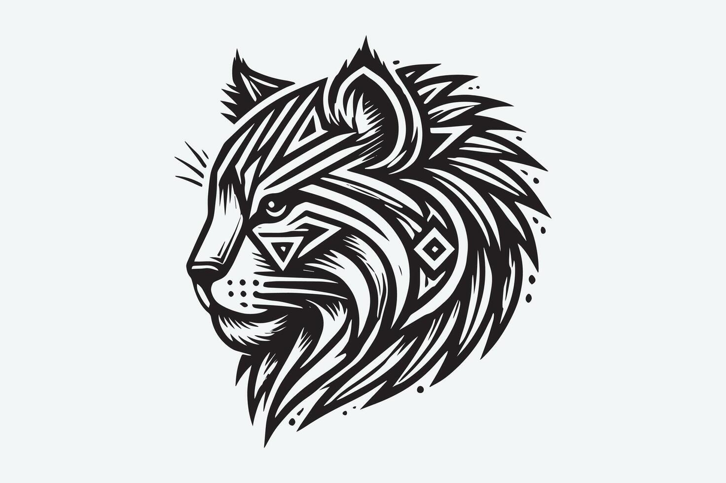 Bobcat Wild Animal Predator Graphic for Prints vector