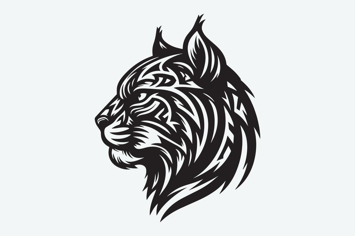 Majestic Bobcat Illustration - Wild Predator Design vector