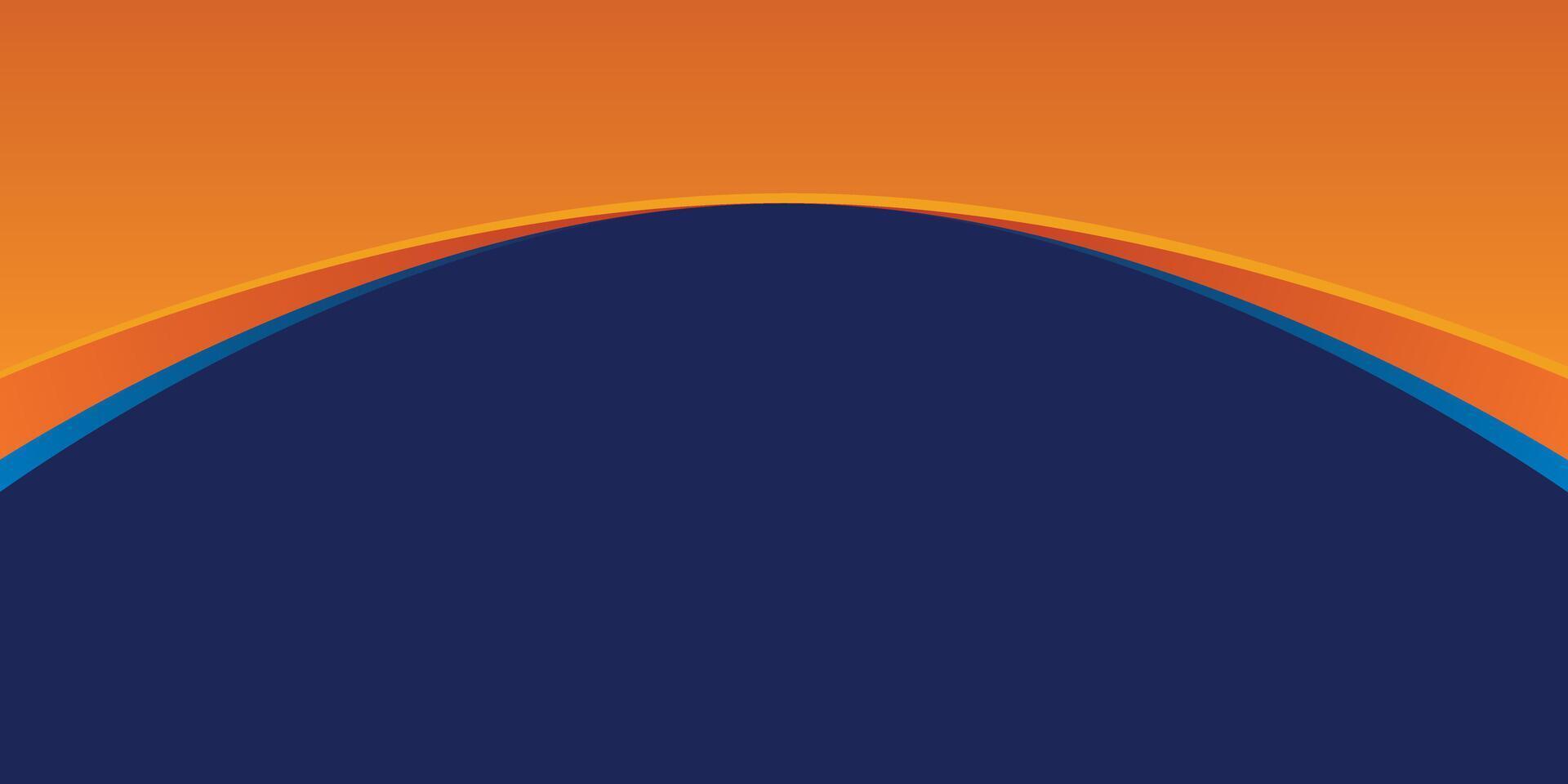 Abstract blue orange curve background vector