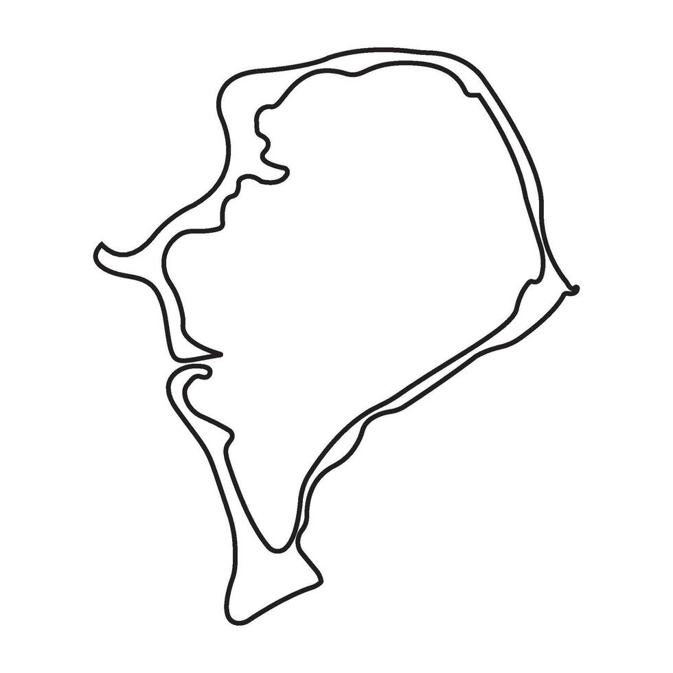 Tuvalu Map Icon vector