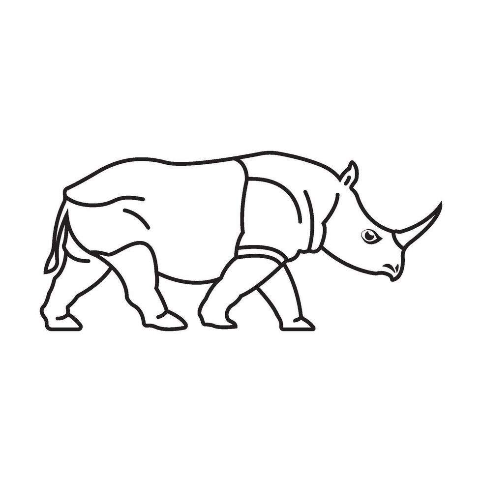 Rhino icon Design vector