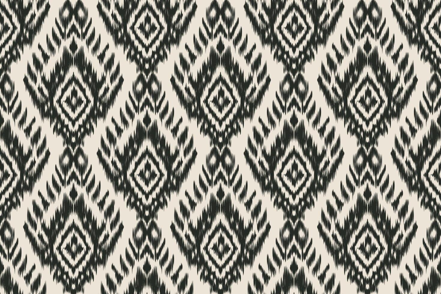 Ikat embroidery with an ethnic oriental pattern and traditional Aztec geometric art ornament. Designed for carpets, covers, wallpapers, wrapping paper, fabric, and clothing. vector