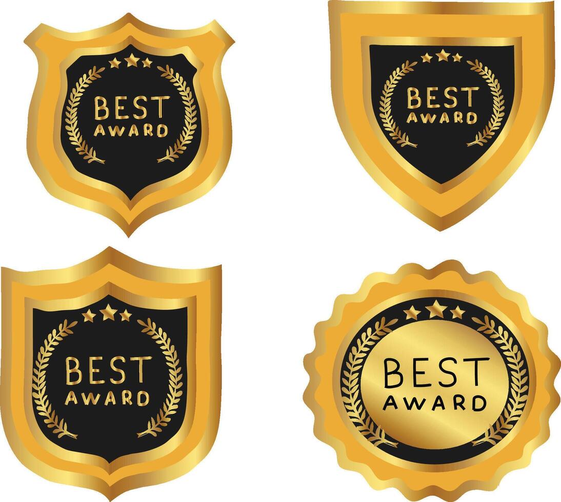 Best award gold vector