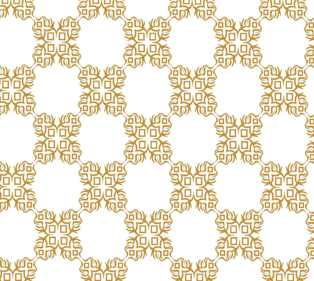 Golden pattern on white background vector