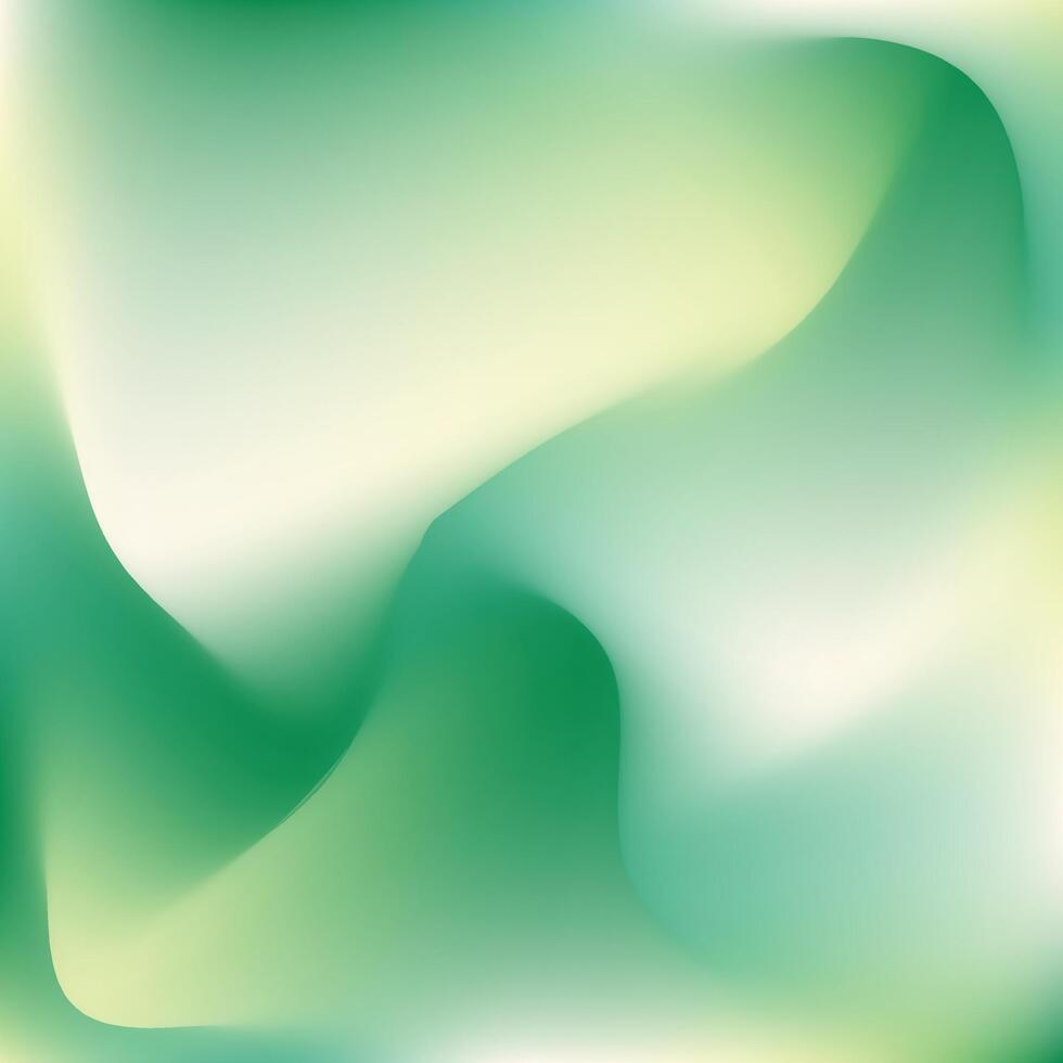 Abstract background with green and white waves vector