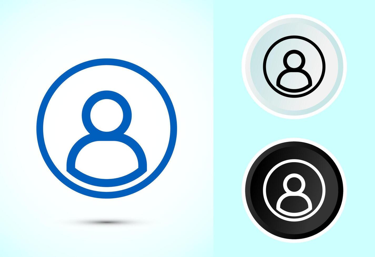 User profile icon design illustration, User profile avatar vector