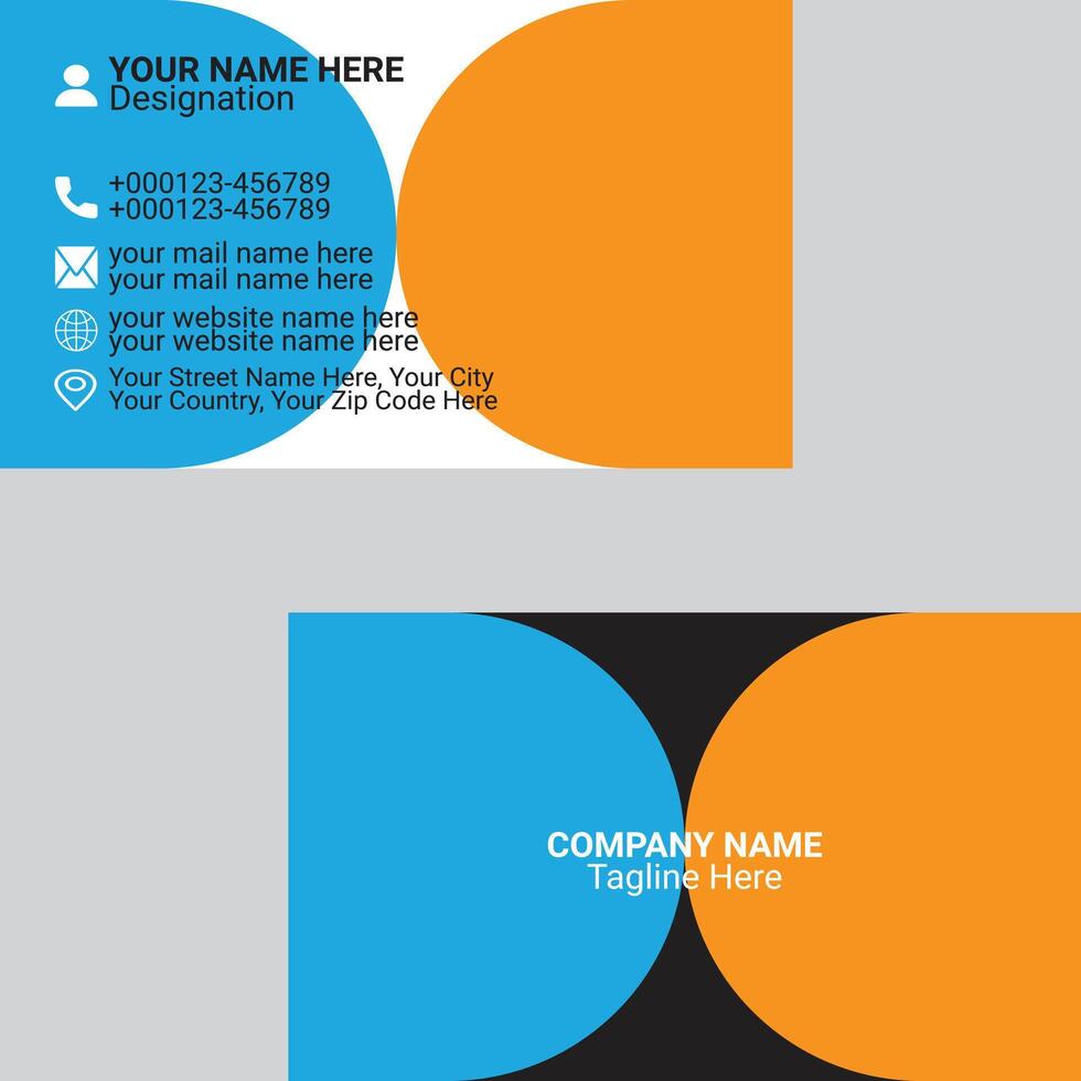 professional and modern business card design vector