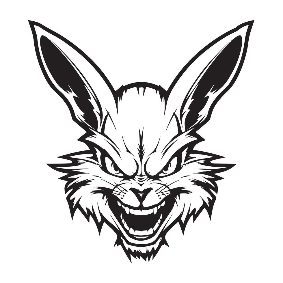 Rabbit Head Mascot vector
