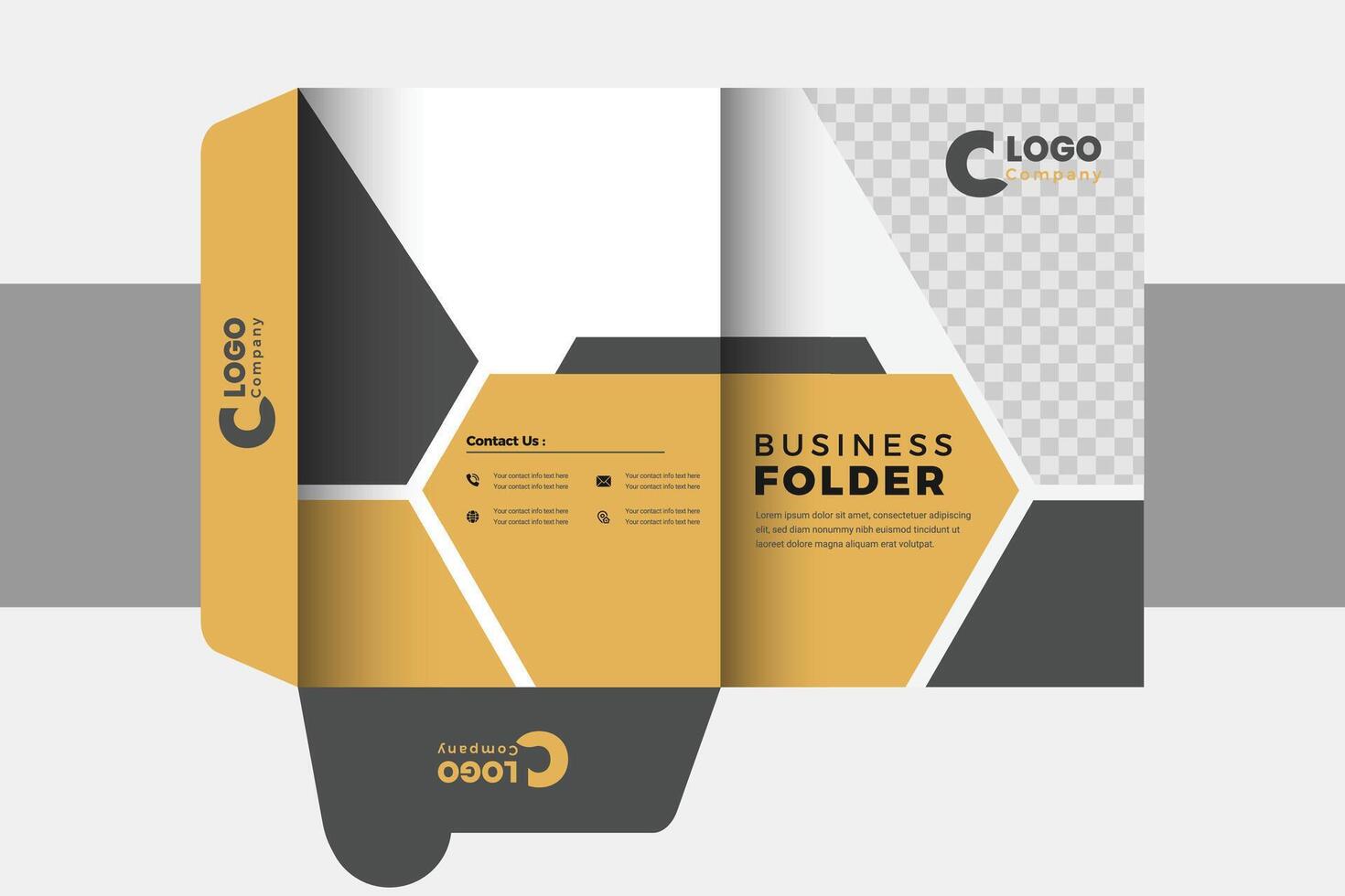 Corporate Business presentation folder template Design company profile cover design vector