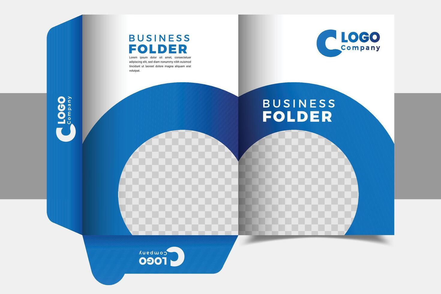 Colorful Modern Brochure Design Template File Folder Document Folder vector