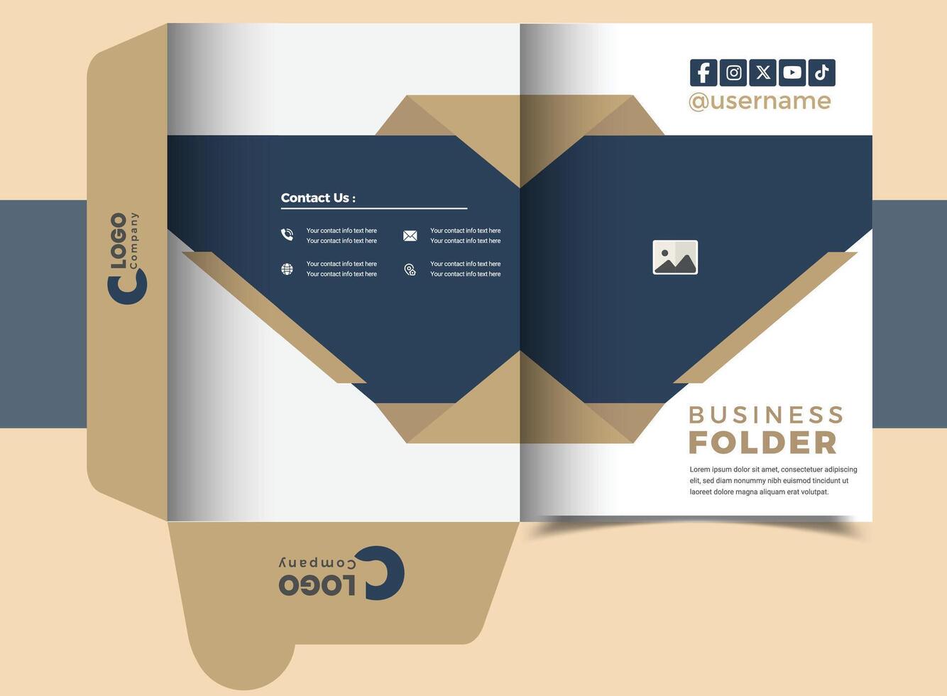 Creative company profile cover design, Folder Design vector