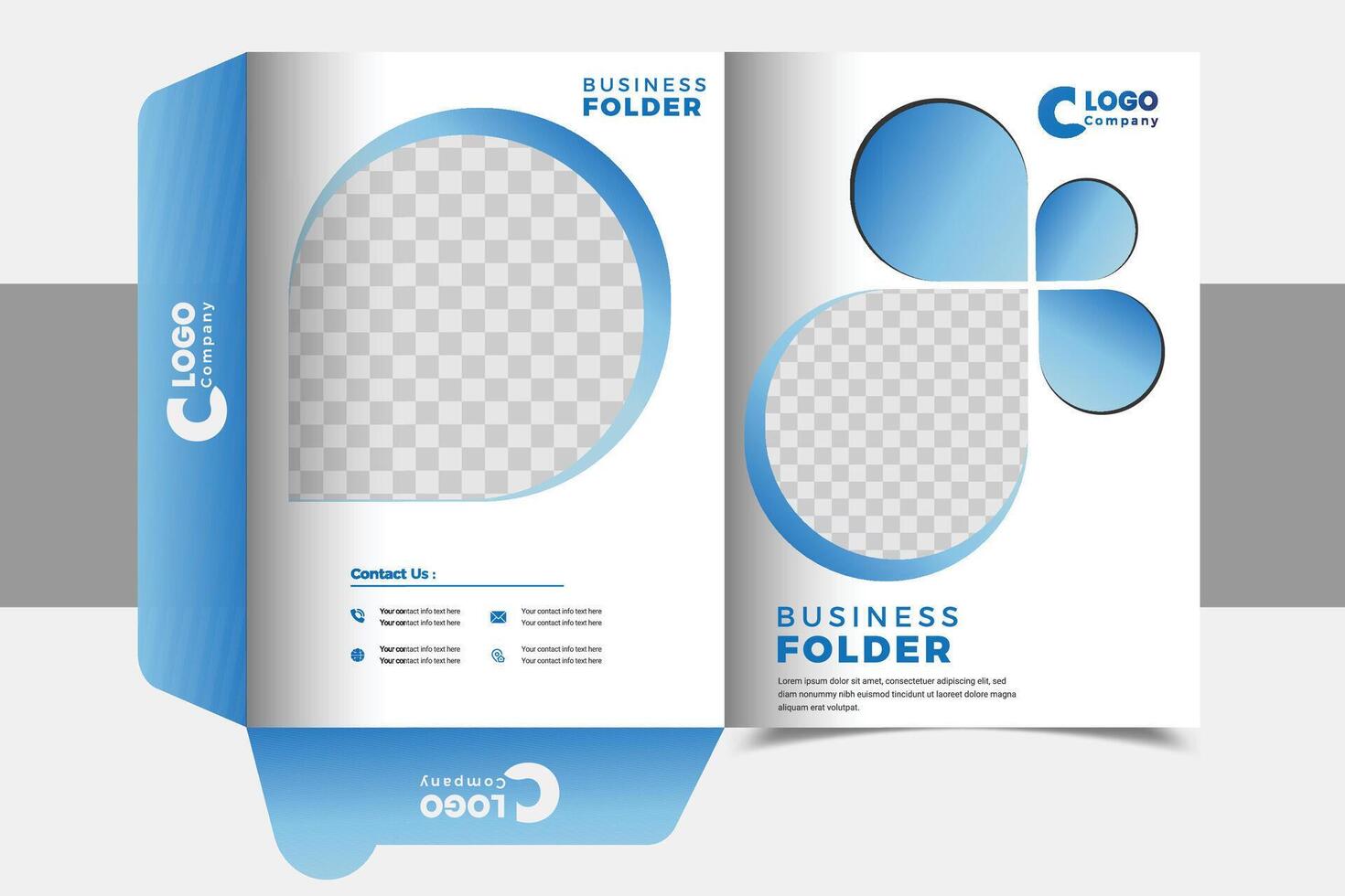 Medical Brochure and Company Profile Folder with Cover Design Template vector