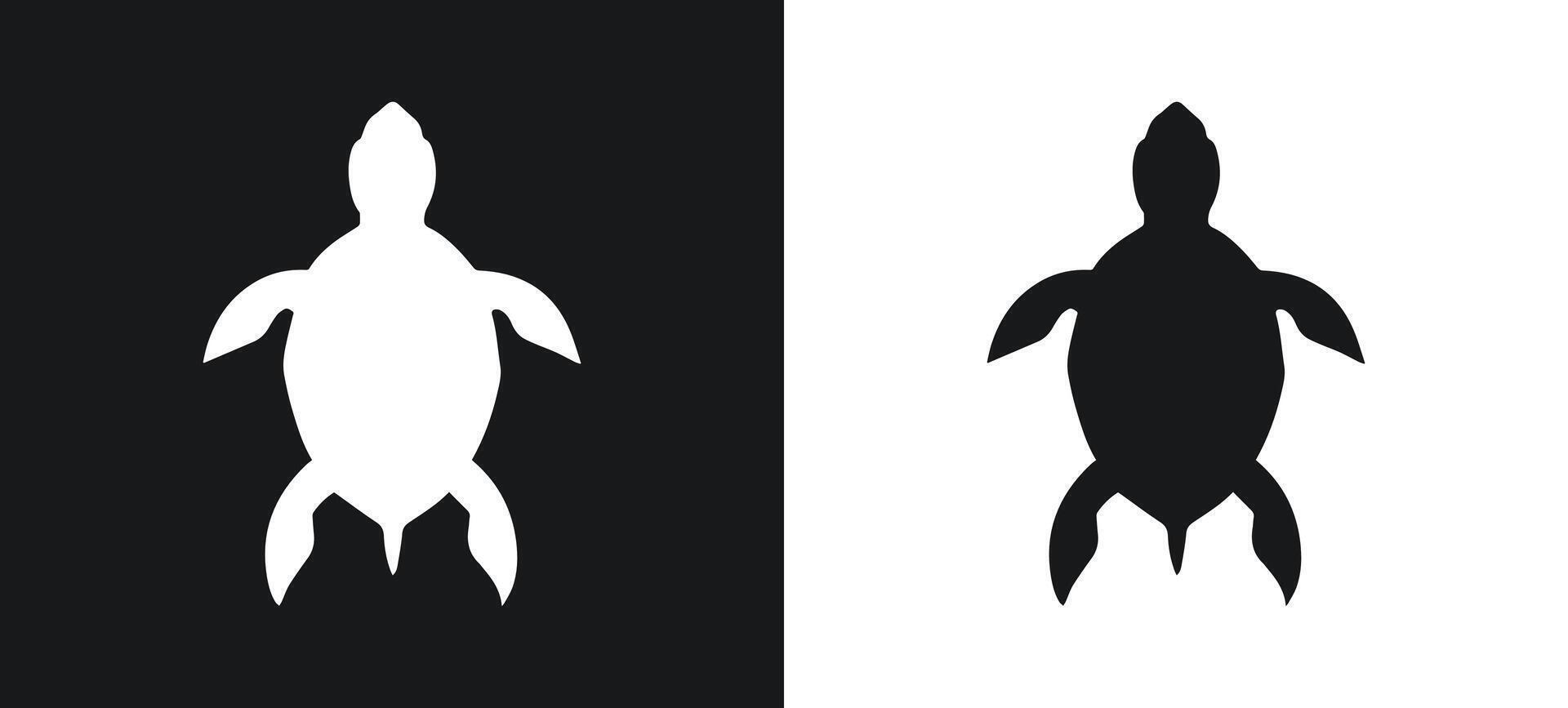 Minimalistic turtle outline design. vector