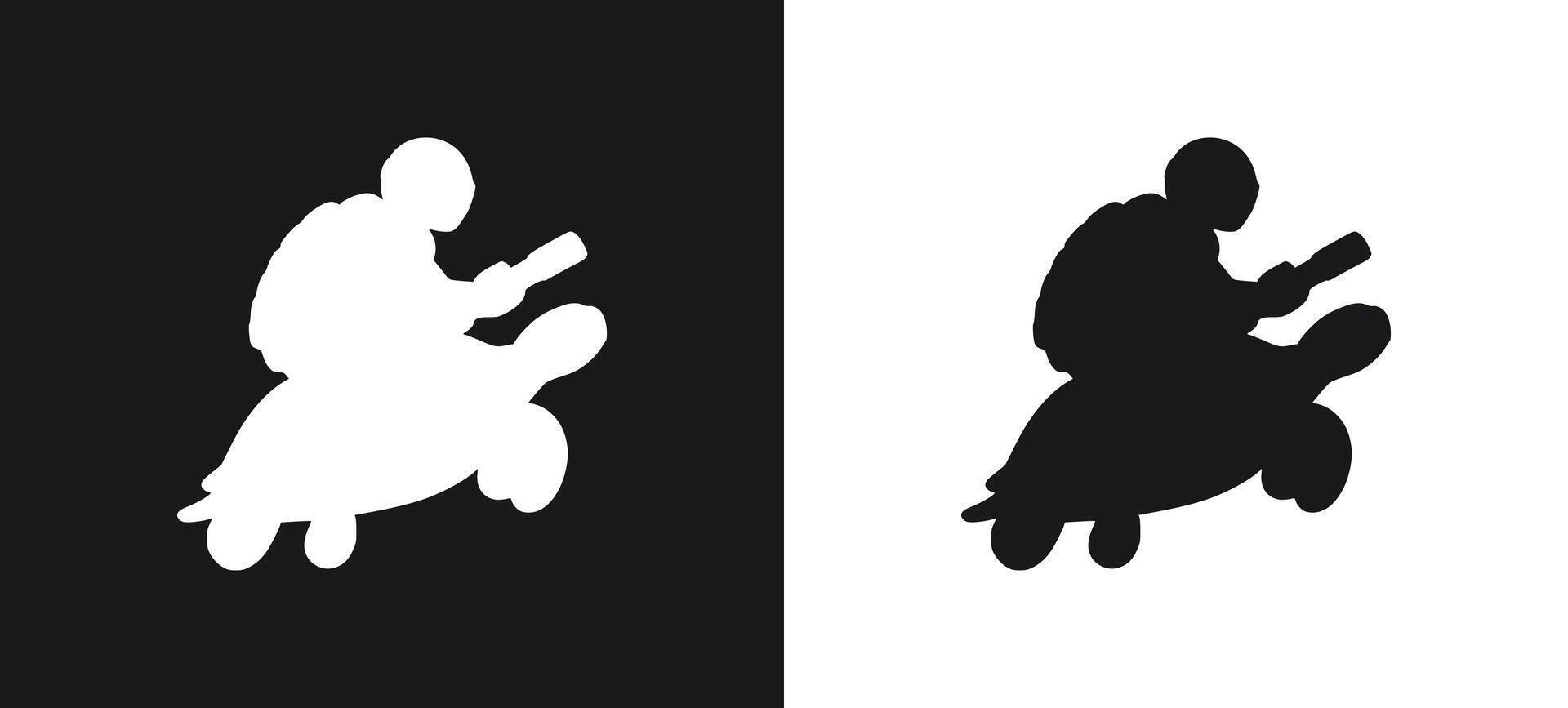 Turtle figure silhouette illustration. vector