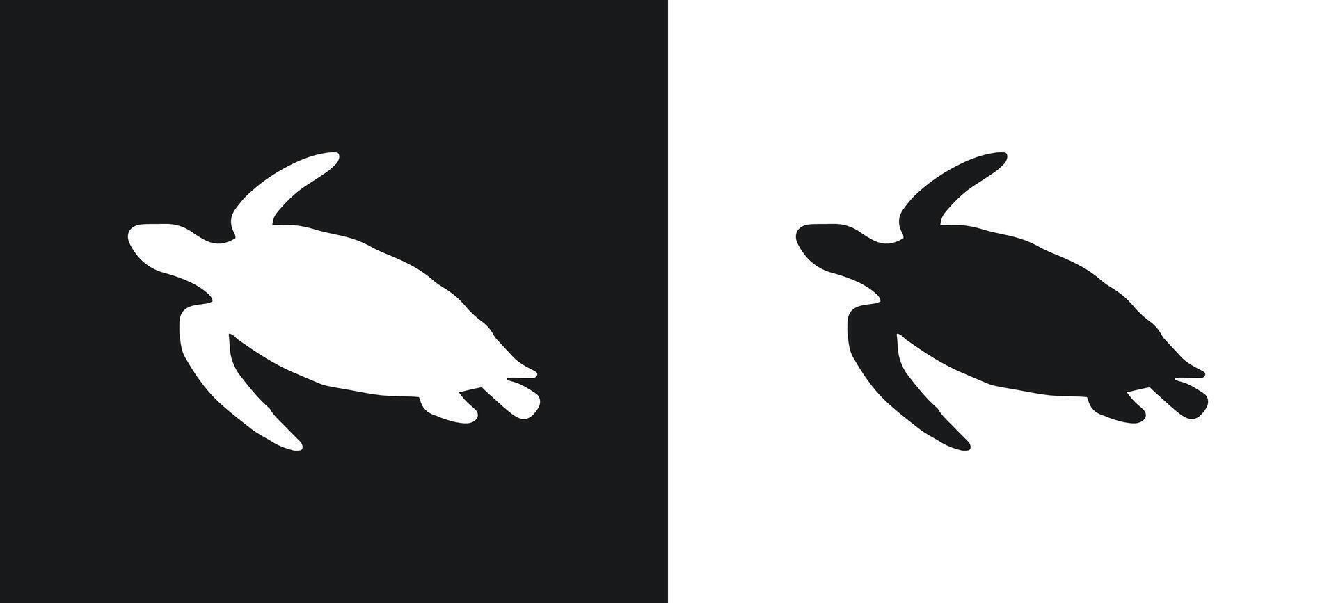 Abstract turtle outline silhouette art. vector