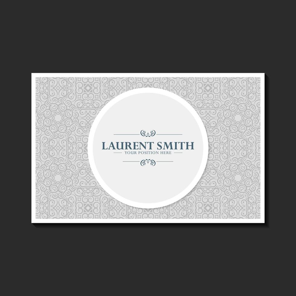 Classic ornament pattern business card design vector