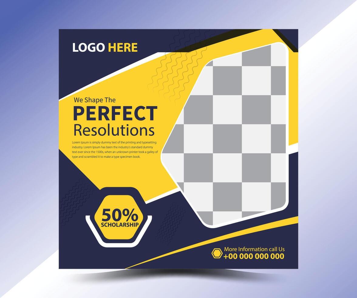 modern creative and modern business social media post design vector