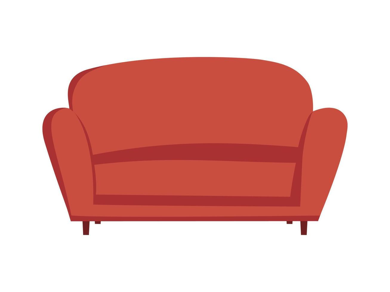 Red Vintage Comfortable Lounge Sofa vector