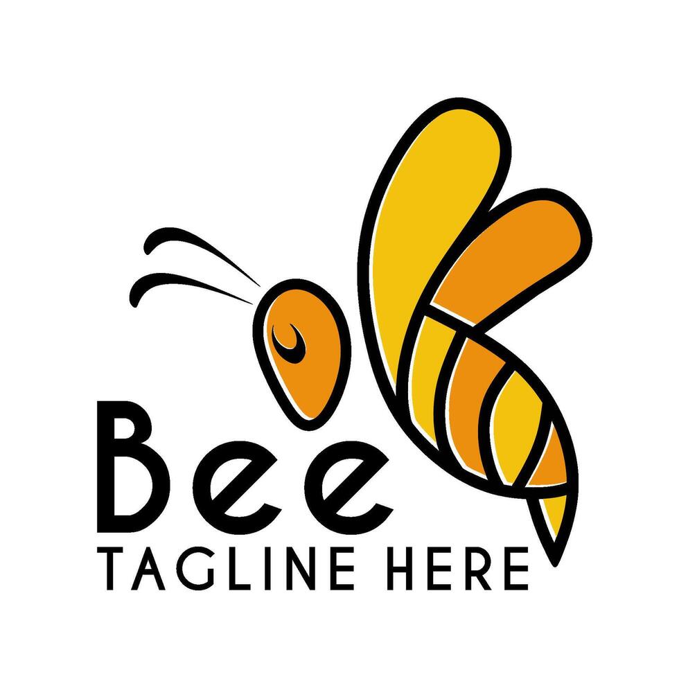 simple bee logo. for beekeeping vector