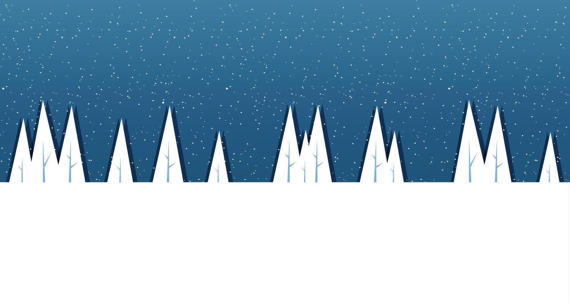 Winter background with Christmas trees. Graphics vector