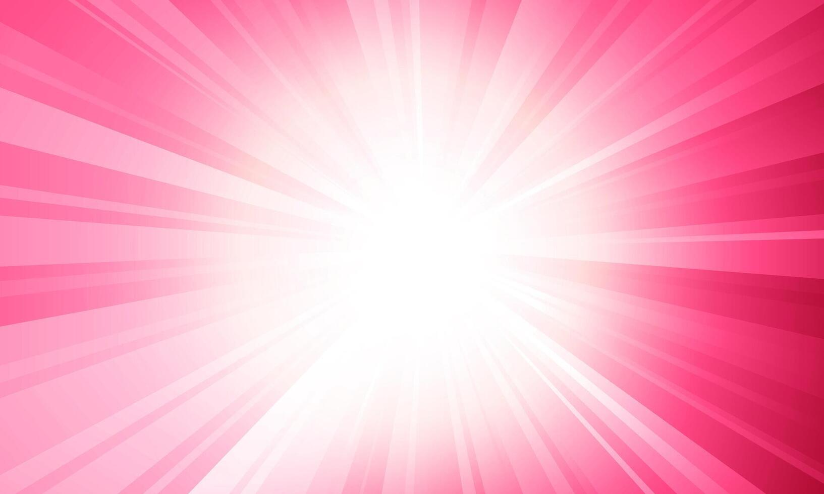 pink sunburst pattern background. Radial rays bright shine. artistic soft light. vector
