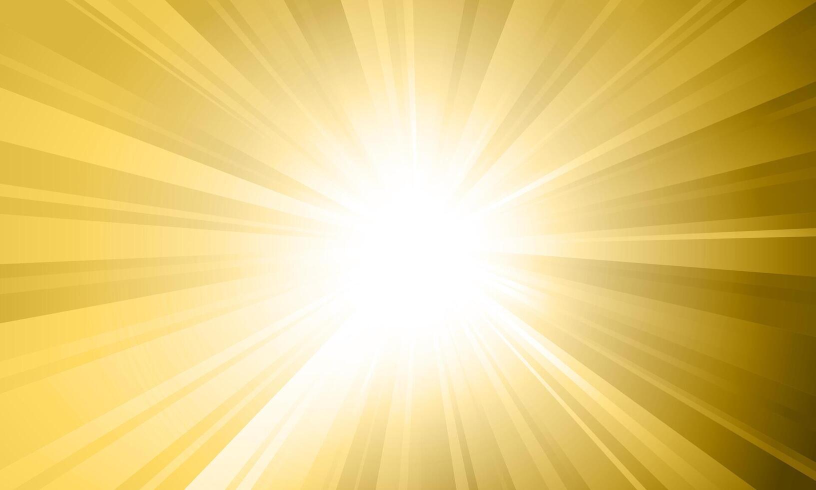 Yellow sunburst pattern background. Radial rays bright shine. soft light. vector