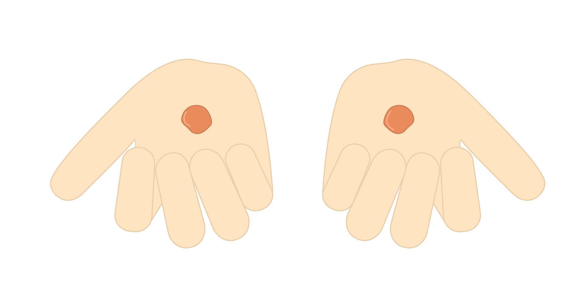 Hands of Christ with Stigmata Illustration vector