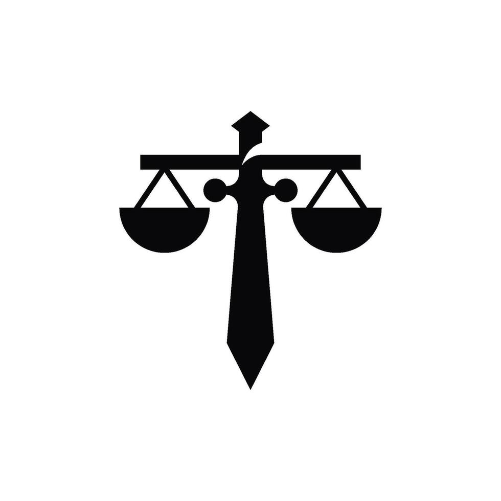 abstract and simple logo of sword law vector
