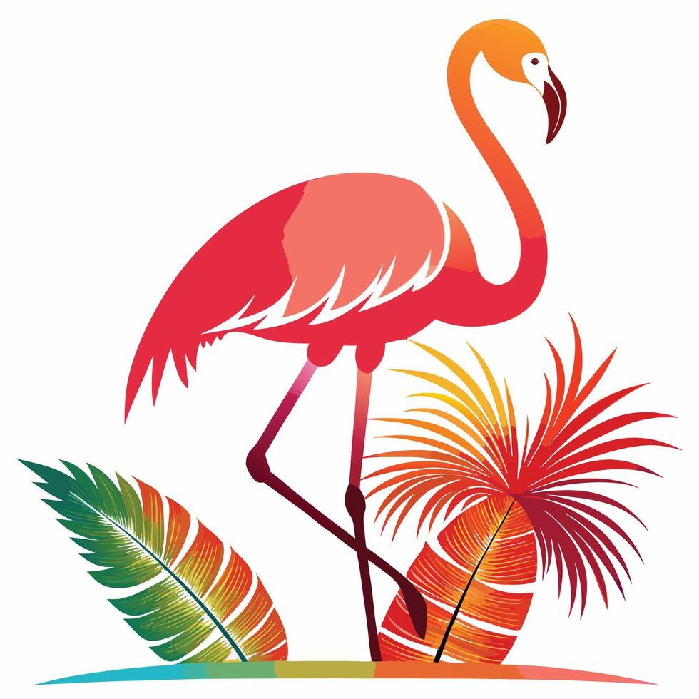 flamingo deigns art vector