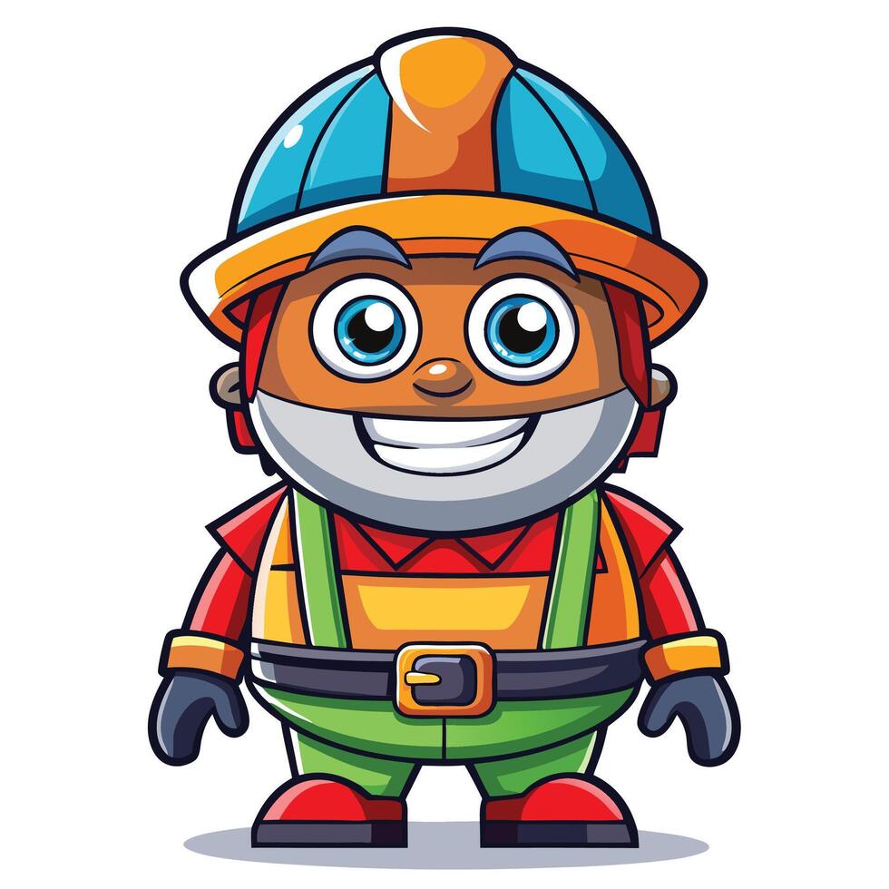 cartoon character of a construction worker vector