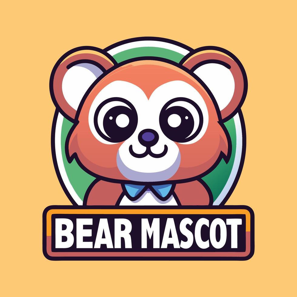 bear mascot logo design vector