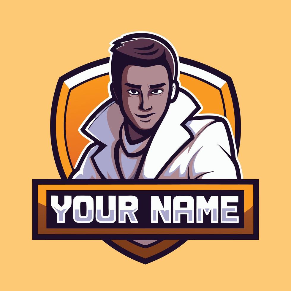 a man in a white coat with the word vector
